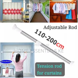 100-200cm Clothes Hanger, Retractable Rod, Curtain Steel