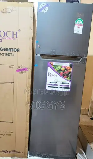 New Roch -210-Dt-I Double Door Refrigerator, 170L - Silver
