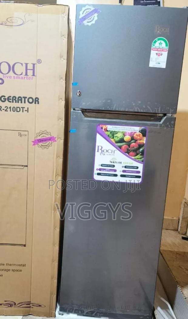 New Roch -210-Dt-I Double Door Refrigerator, 170L - Silver