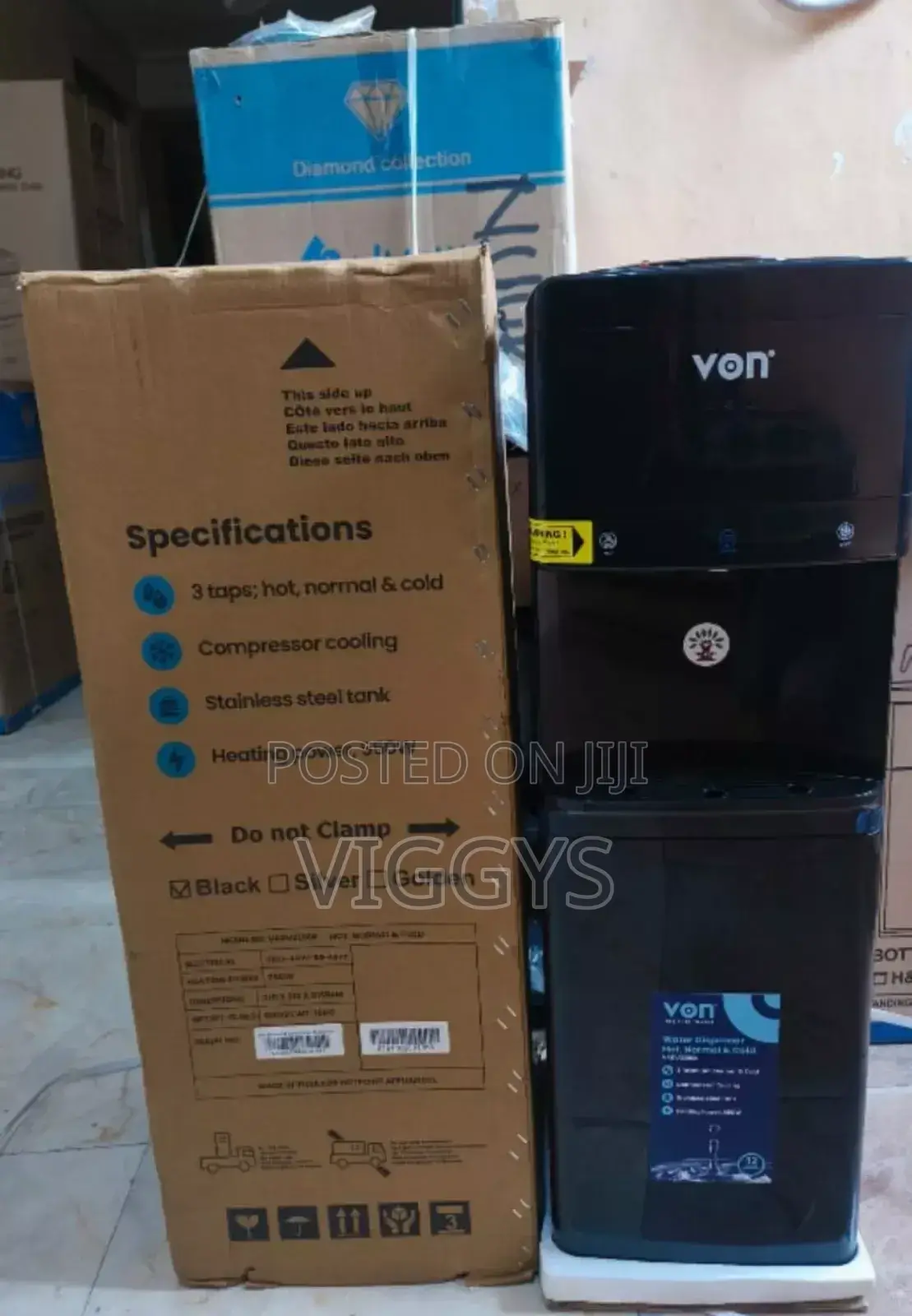Best Von 3 Taps Water Dispenser With Compressor