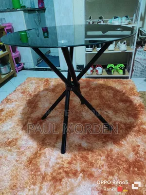 Glass Top Round Dining Table