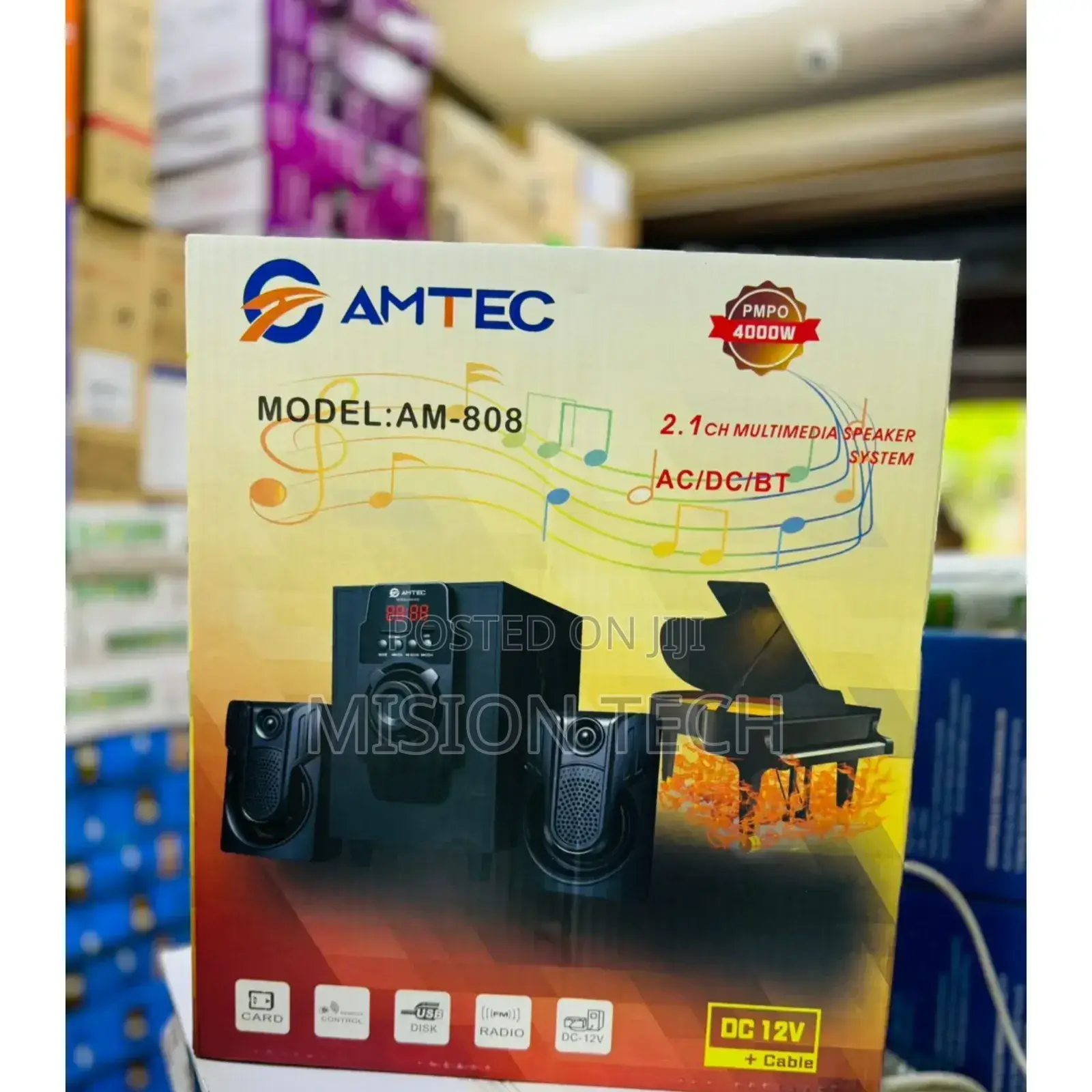 Amtec AM 808 Subwoofer With Bluetooth