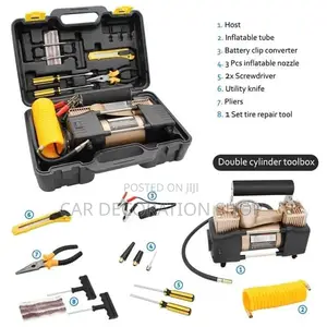 Brand New Emergency Double Cylinder Inflator With Tool Box