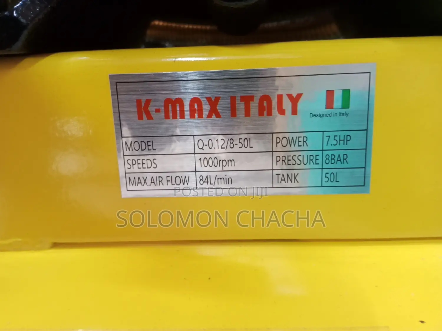 K-Max Italy Petrol 50L Air Compressor With Double Spiton