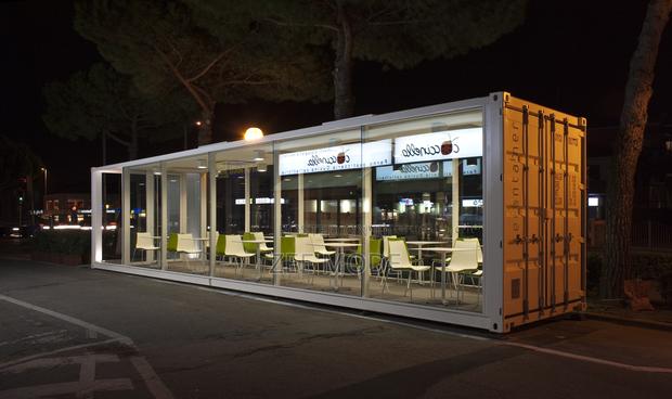 40ft Containerized Restaurant - Frameless - main view