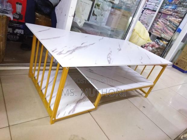 Marble Effect Wooden Coffee Table - main view