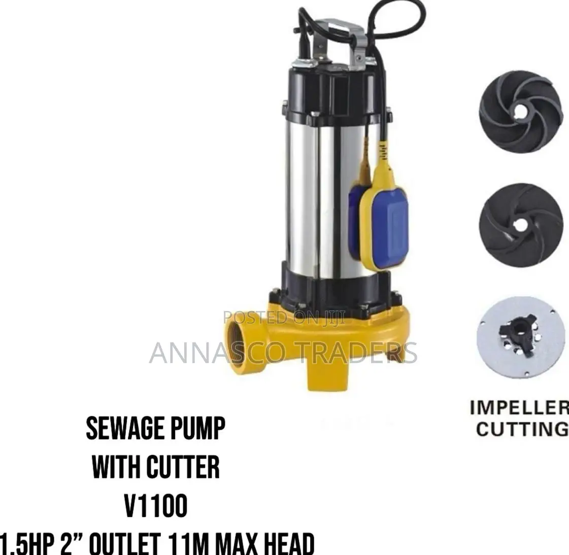 Sewage Pump With Cutter 1.5hp