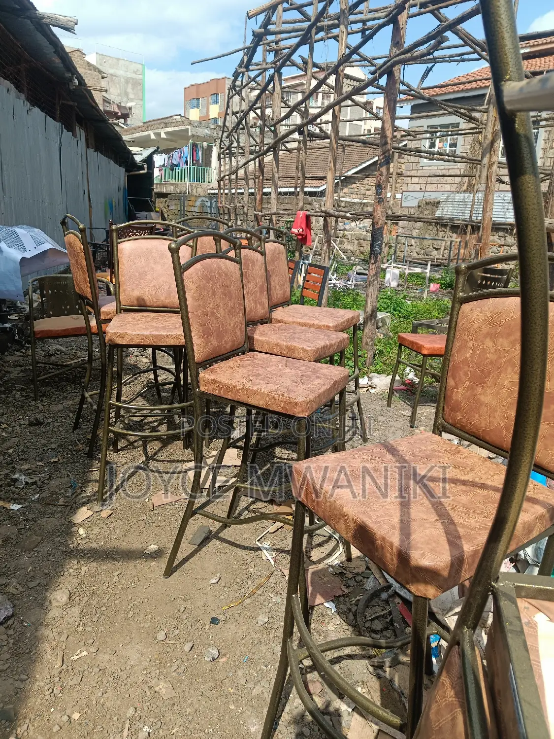 High Bar Chairs, Powder Coated 
