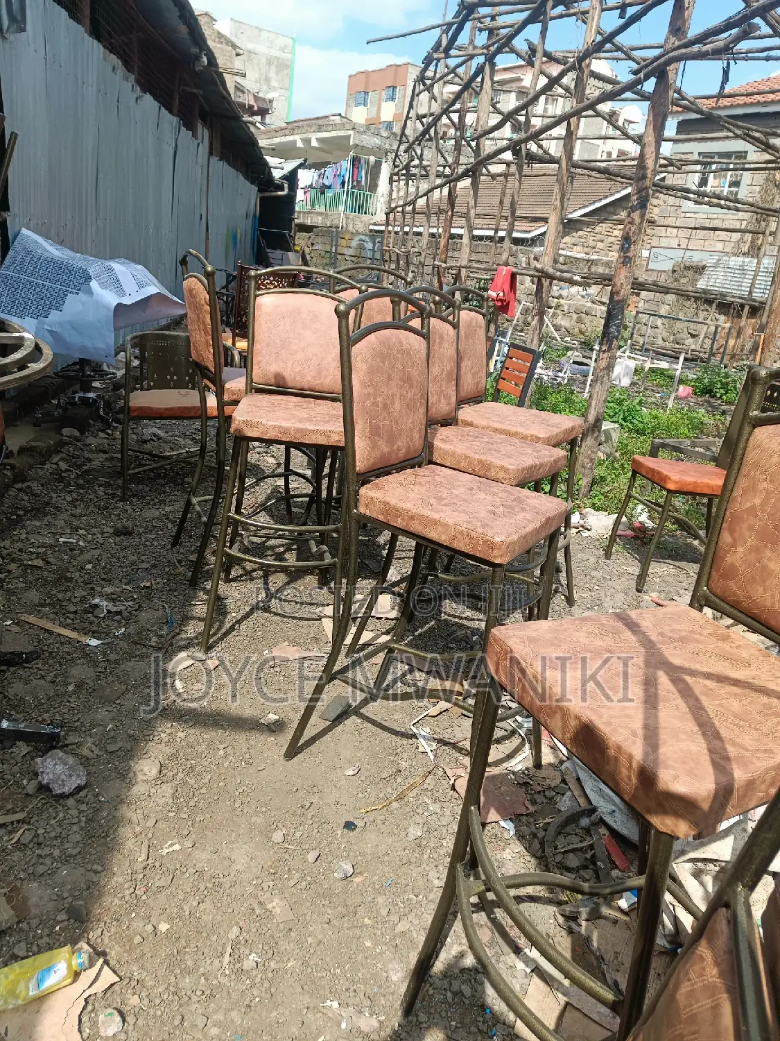 High Bar Chairs, Powder Coated 