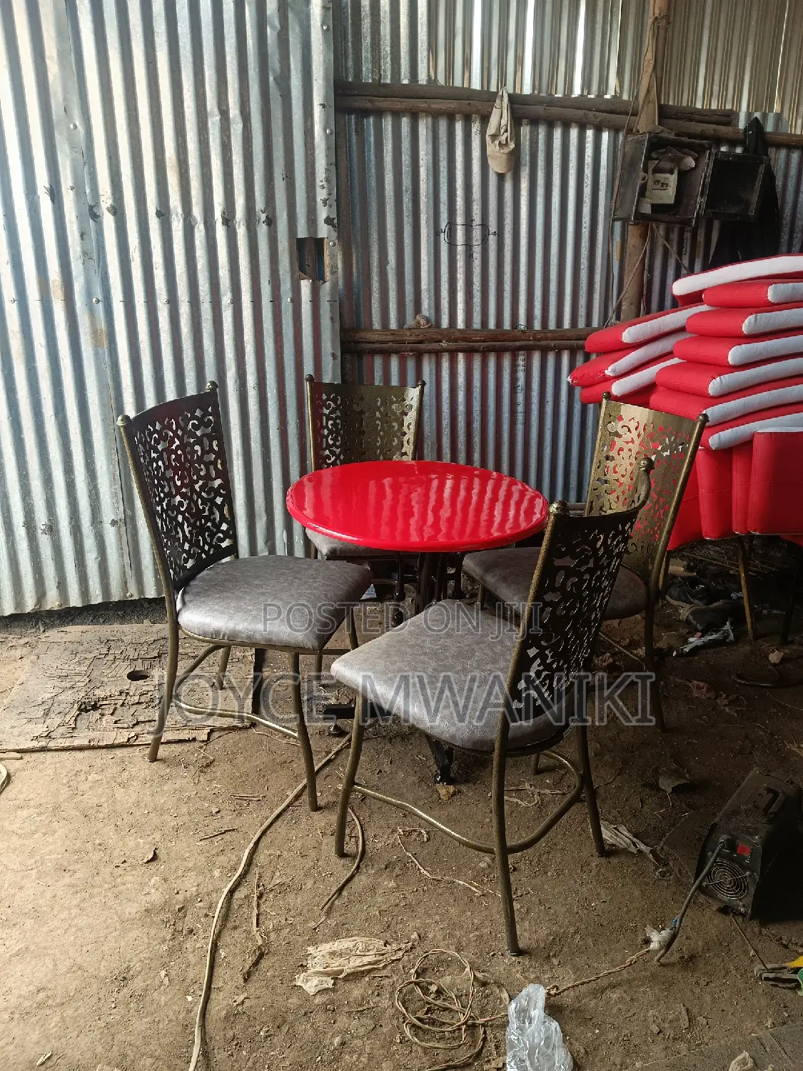 Powder Coated Restaurant Chairs Set.
