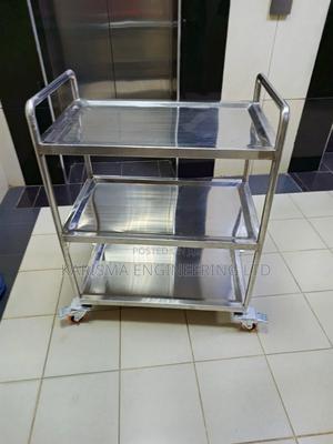 Stainless Steel Three Tier Food Trolley - thumbnail 2
