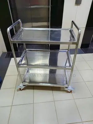 Stainless Steel Three Tier Food Trolley