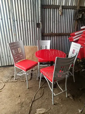 Restaurant Set of Powder Coated Chairs, White.