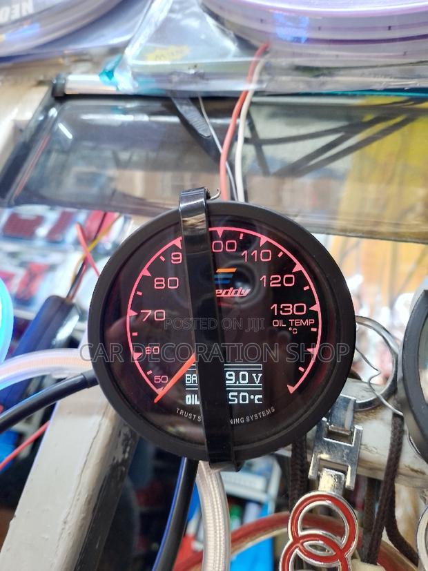 7 Color Display Oil Temperature Gauge With Digital Display