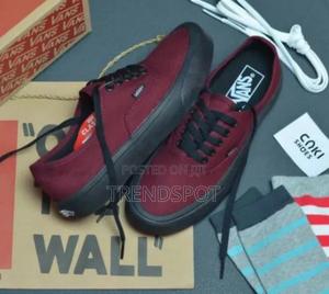 Maroon /Black Double Soled Authentic Vans Shoes/Unisex Vans - thumbnail 2
