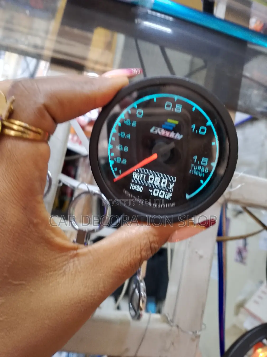 7 Color Digital Display Turbo Greddy Gauge