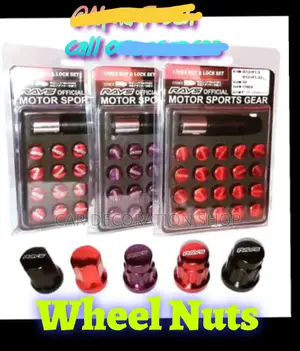 Different Car Models 20pcs Colored Rays Nuts With Lock Set