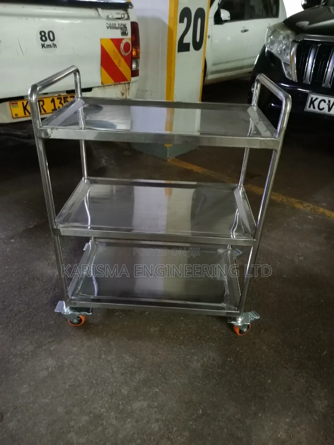 Modern Stainless Steel Food Trolley