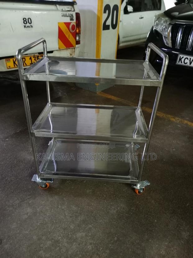 Modern Stainless Steel Food Trolley