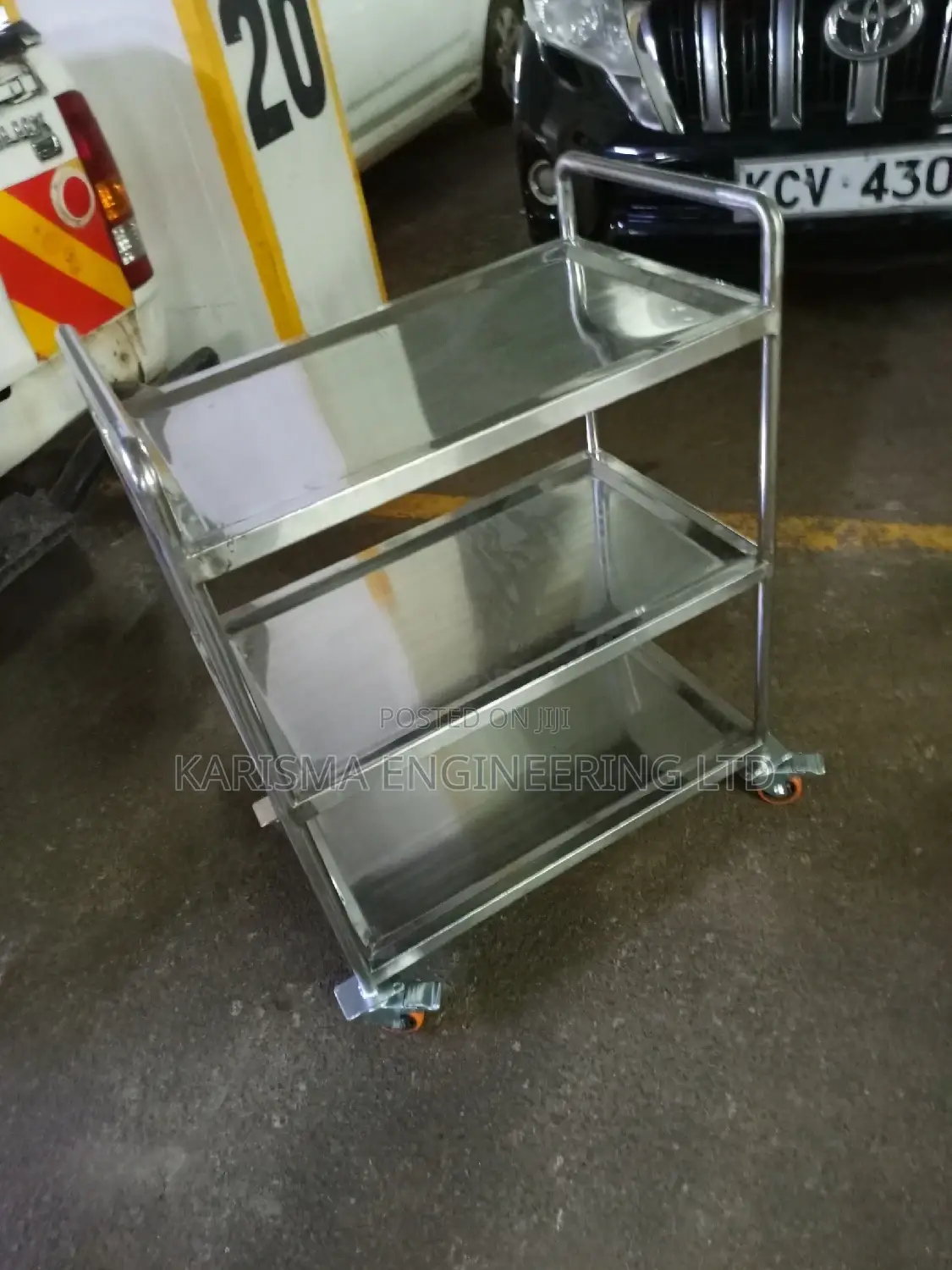 Three Tier Stainless Steel Trolley