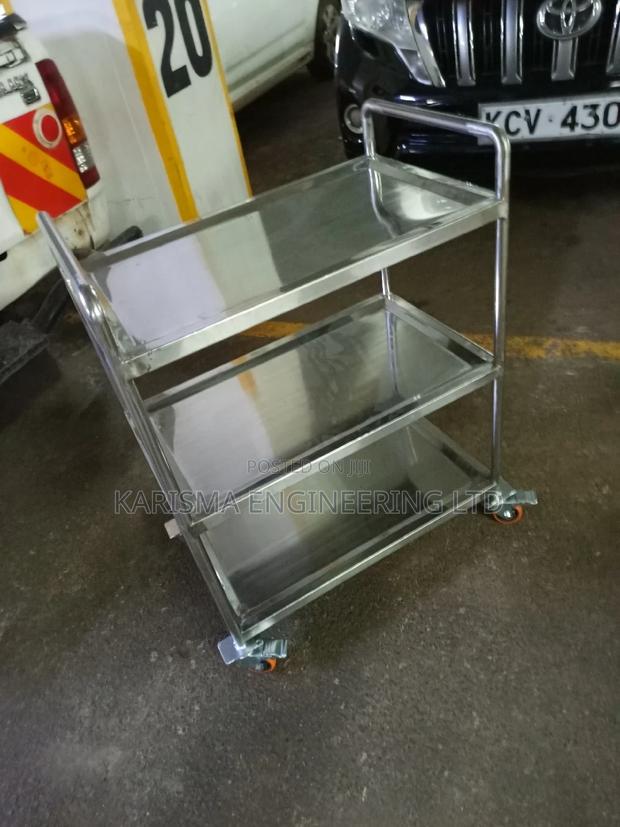 Three Tier Stainless Steel Trolley - main view