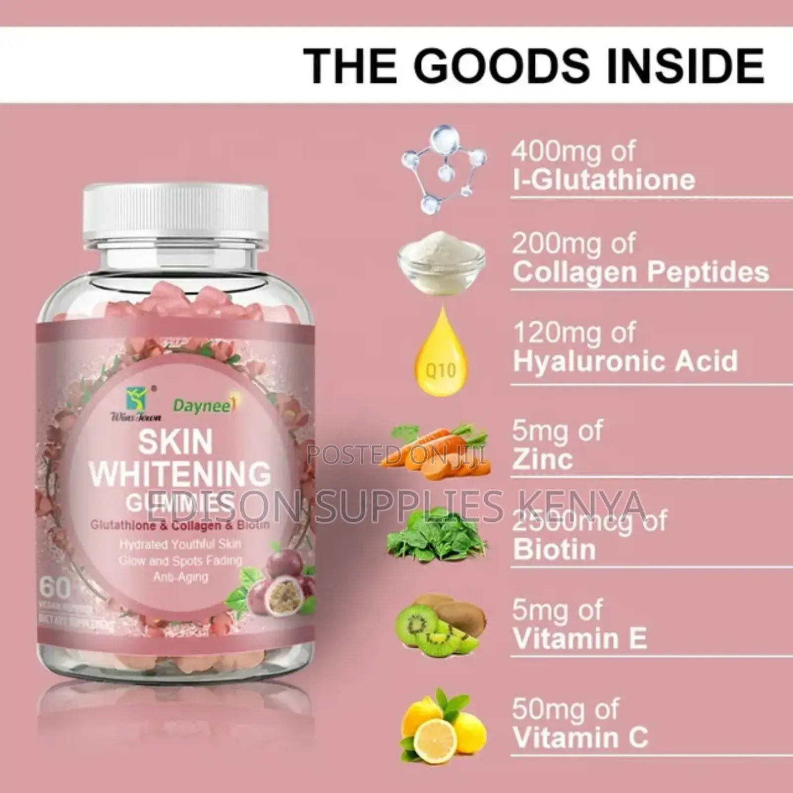 Skin Whitening Gummies With Collagen and Vitamin C