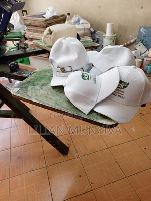 White Branded Caps - thumbnail 2