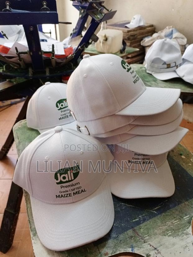 White Branded Caps - thumbnail 3