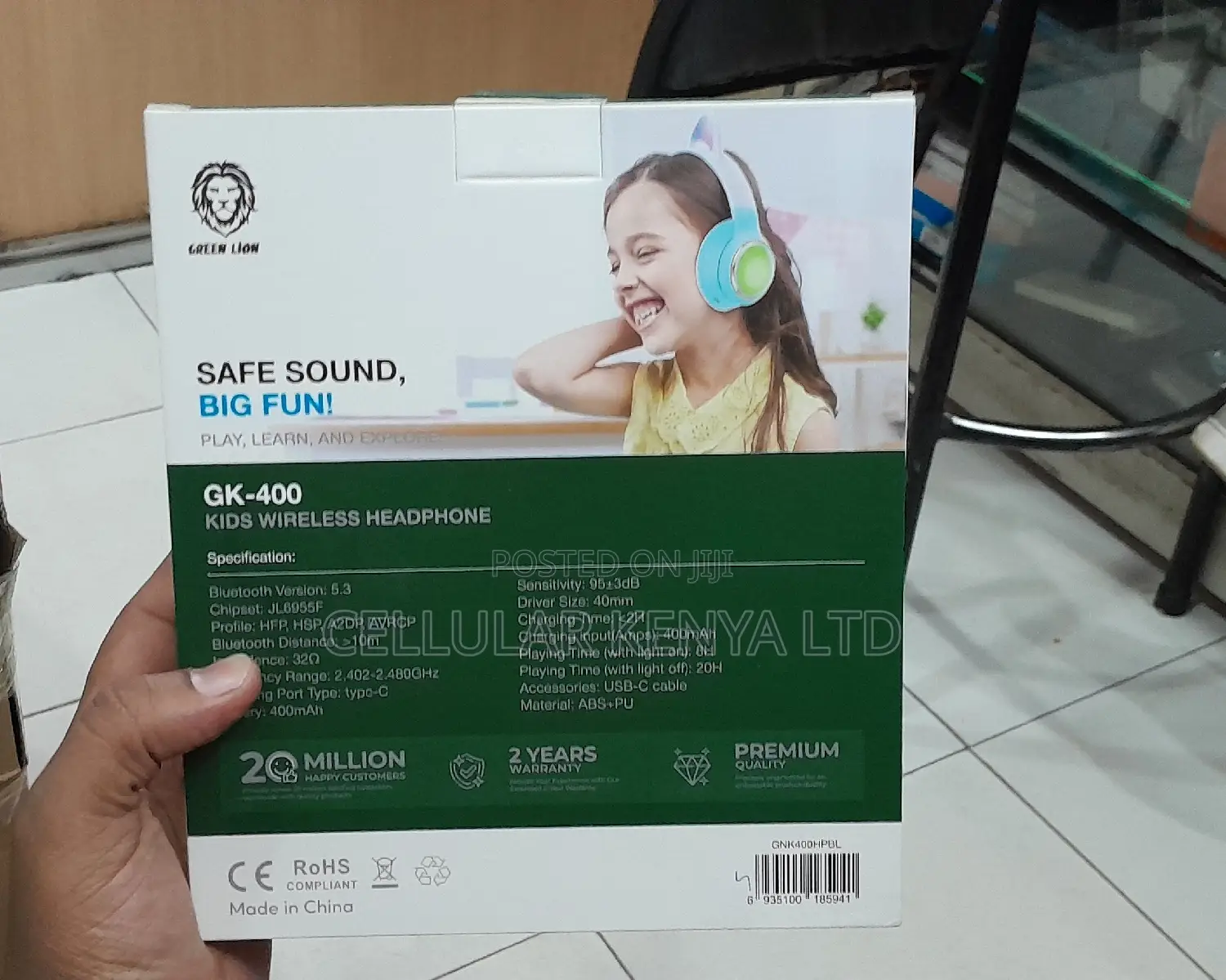 Green Lion Kids Wireless Headphones GK-400