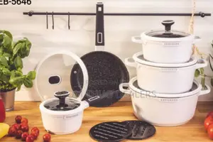 EDENBERG EB-5646 12pcs Set Matt Handle Nonstick Cookware.