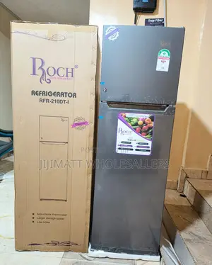 Roch RFR-210-DT-I Double Door Refrigerator, 170L -Silver .