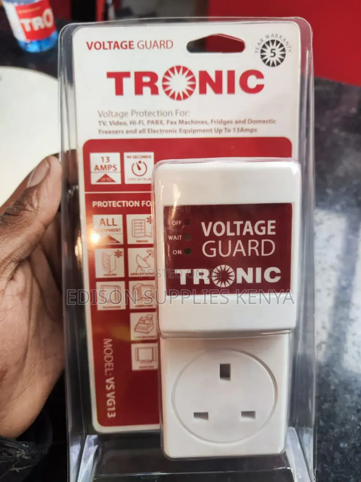 Tronic Voltage Guard 13amp Fridge Guard TV Guard Surge Guard