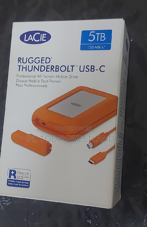 5TB Lacie Rugged Thunderbolt USB-C Portable Hard Drive - thumbnail 6
