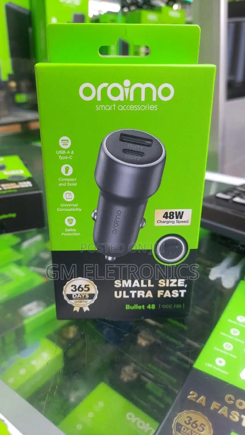 Oraimo Bullet 48W Car Charger