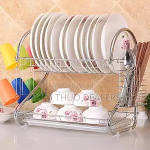 Rashnik 2 Tier Stainless Steel Dish Drainer Drying Rack