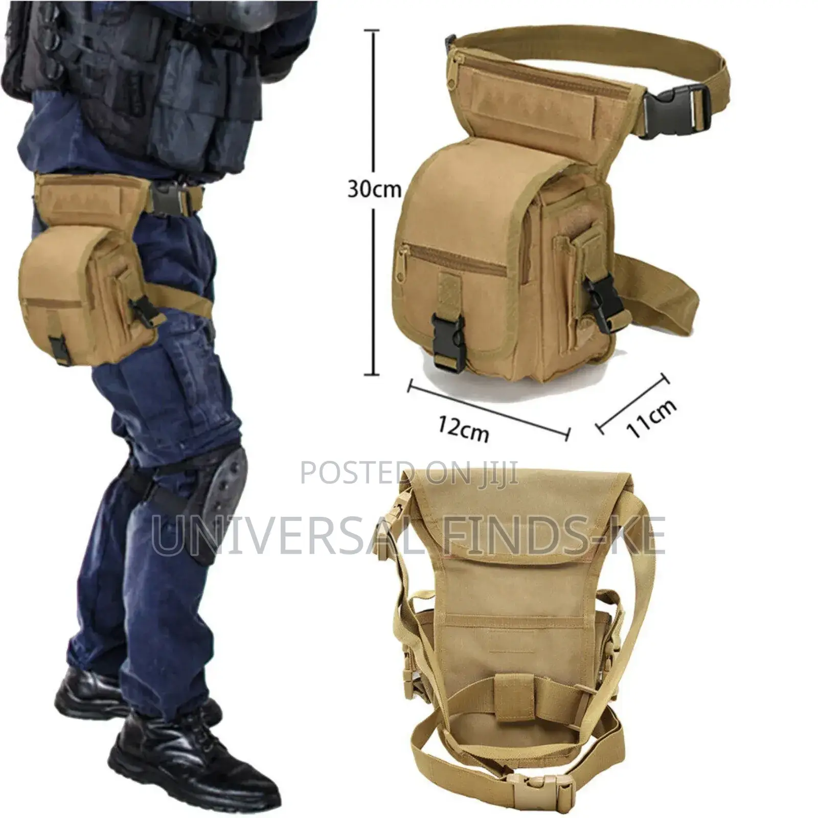 Khaki Tactical Drop Leg Bag Military Waist Bag