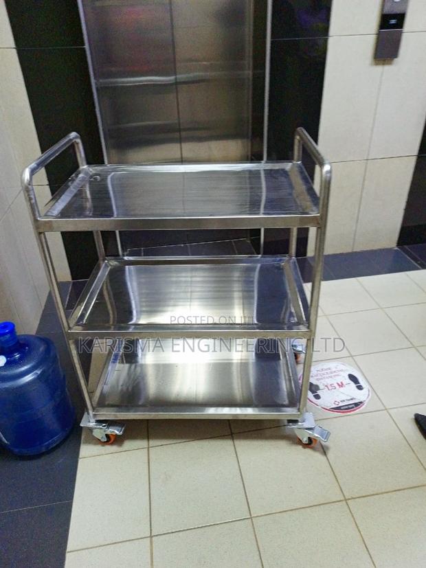 Stainless Steel Three Tier Trolley - main view
