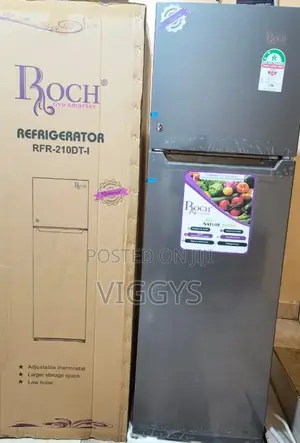 Classic Roch Double Door Refrigerator, 170L - Silver