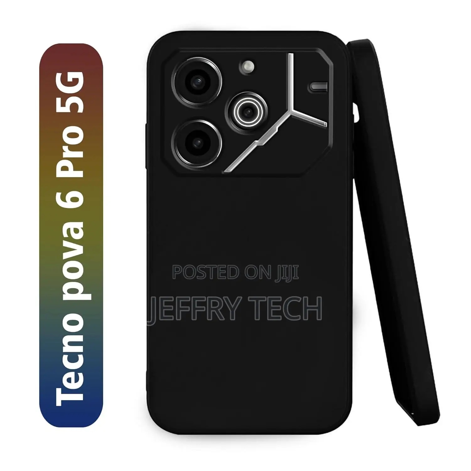 Soft Rubberised Back Cover for Tecno Pova 6 Pro 5G | Inner V
