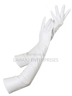 White Satin Opera Gloves