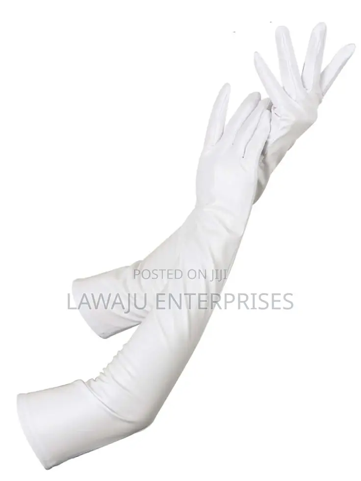 White Satin Opera Gloves