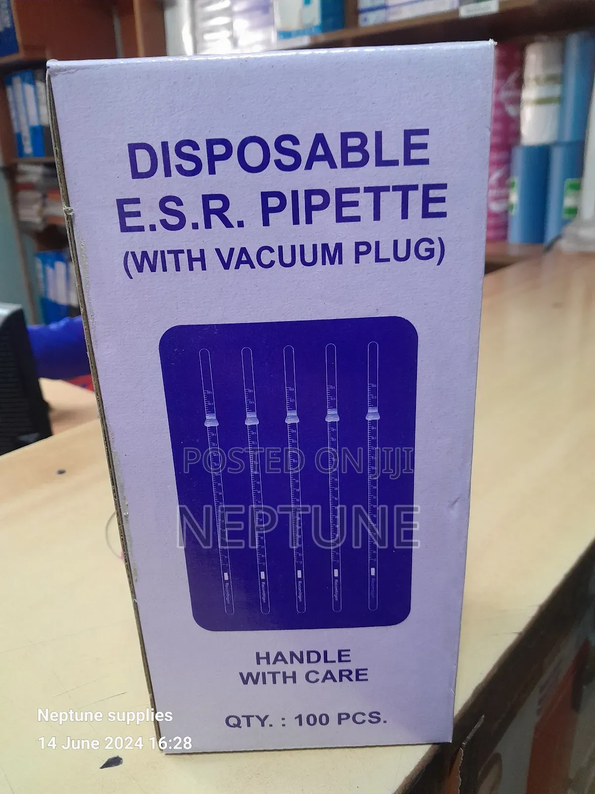 Disposable E.S.R Pipette