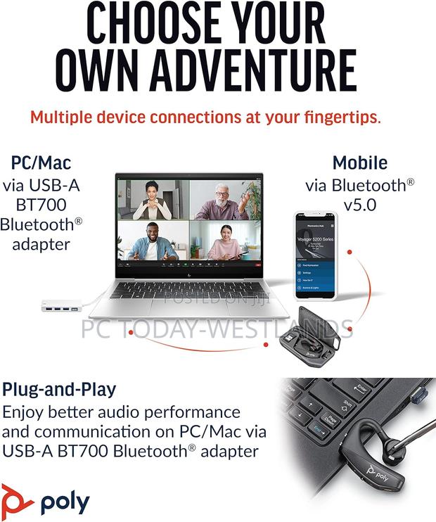 Plantronics Voyager 5200 UC Advanced Noise Cancel Bluetooth - thumbnail 7