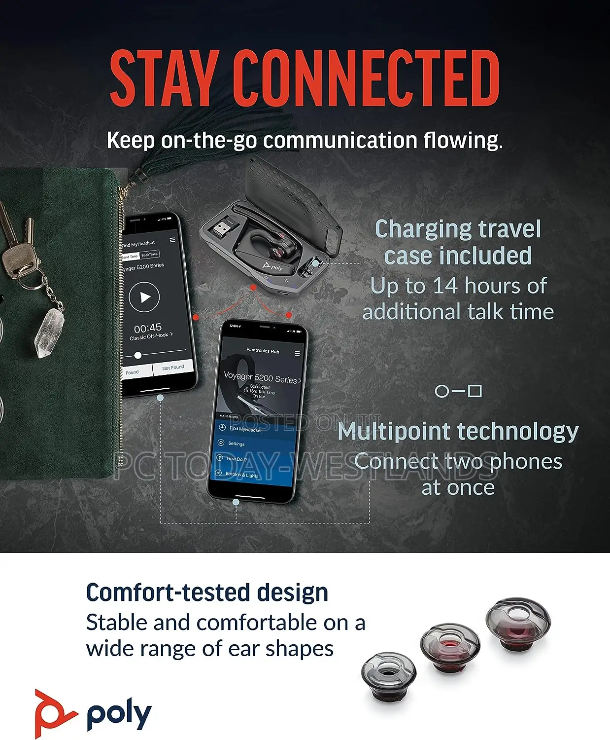 Plantronics Voyager 5200 UC Advanced Noise Cancel Bluetooth