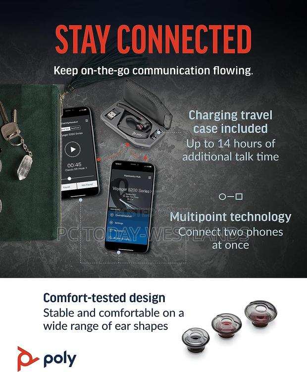 Plantronics Voyager 5200 UC Advanced Noise Cancel Bluetooth - thumbnail 9