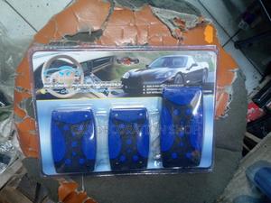 Blue Black Dotted Manual Pedal Covers - thumbnail 2