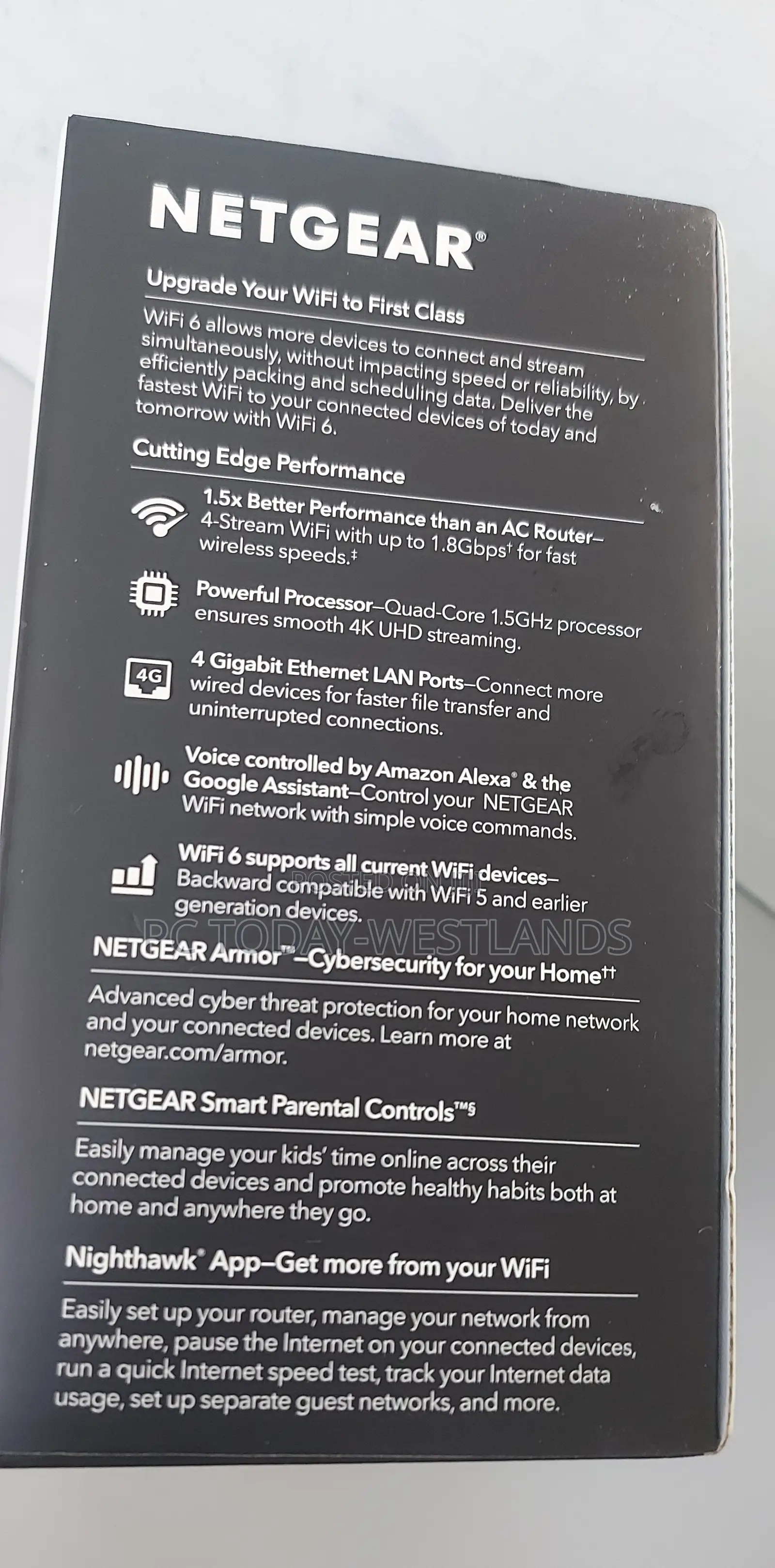 Netgear Rax10 Ax1800 Wireless Dual-Band Gigabit Router ,Vpn