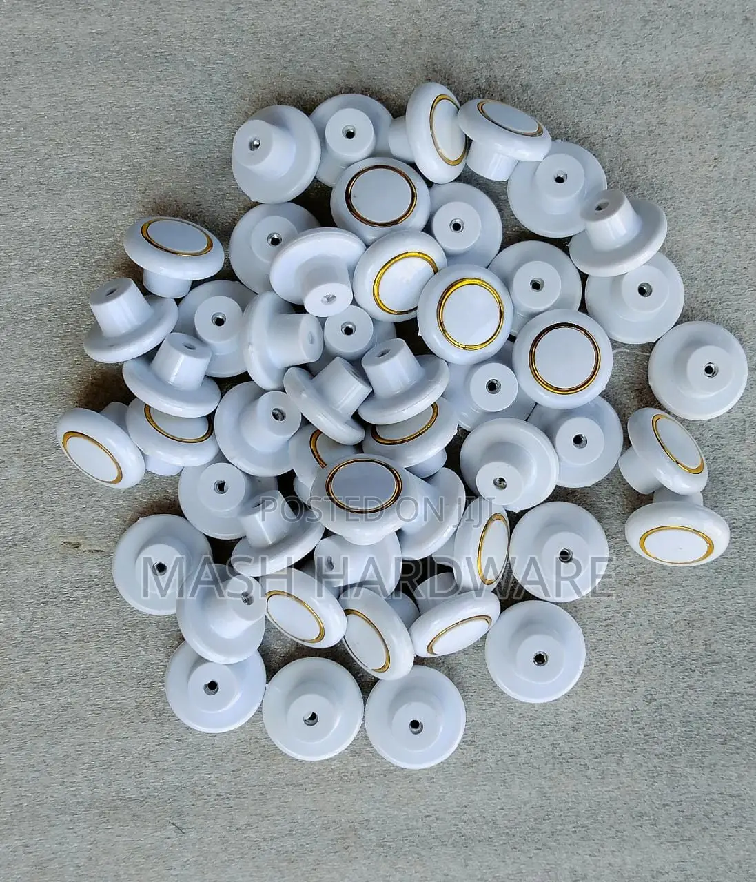 White Wooden Knobs