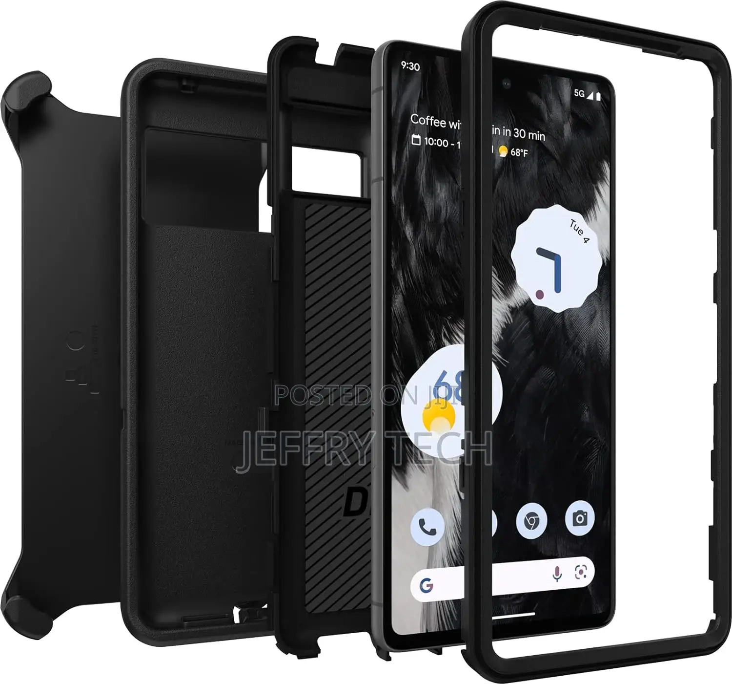 Tterbox Google Pixel 7 Pro Case Defender Black