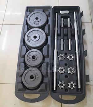 50kgs Dumbbell Set With Barbell - thumbnail 2